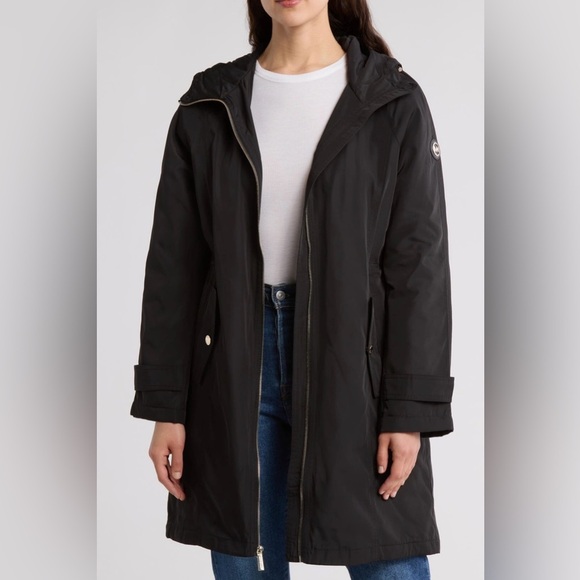 NWT Authentic Michael Kors Longline Hooded Coat M - Picture 3 of 11